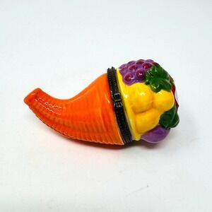 Artform Fine Collectibles Cornucopia Fruit Hinged Trinket Box Ceramic